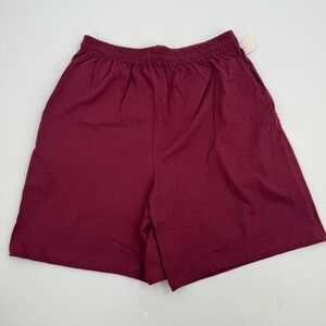 M.J. Soffe Burgundy Adult Medium Cotton Athletic‎ Shorts Men's Jogger Shorts
